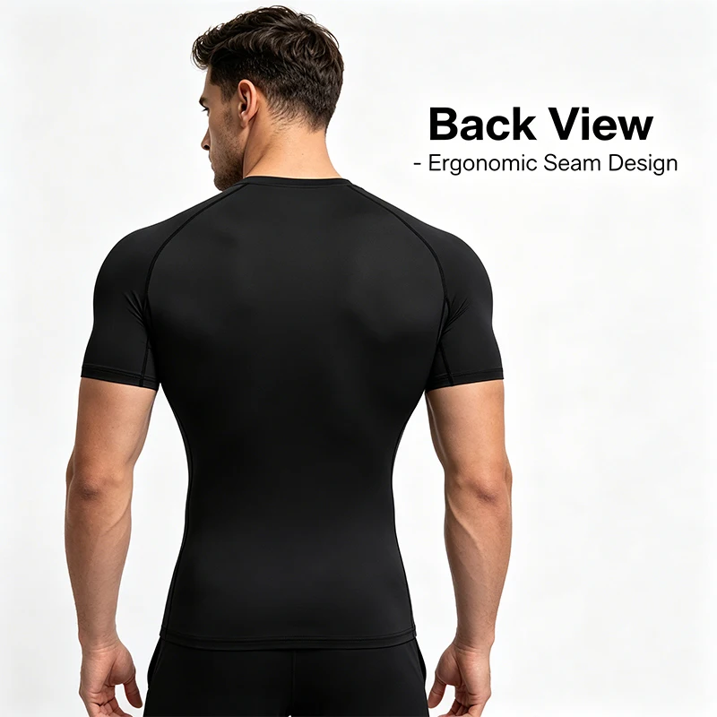 Tight Men Sport T-shirt Quick Dry Bodybuilding Running Shirt Short Sleeve Compression Top Gym T Shirt Men Fitness Rashgard