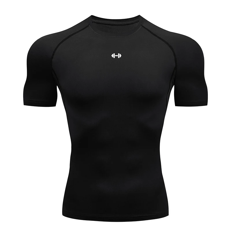Tight Men Sport T-shirt Quick Dry Bodybuilding Running Shirt Short Sleeve Compression Top Gym T Shirt Men Fitness Rashgard