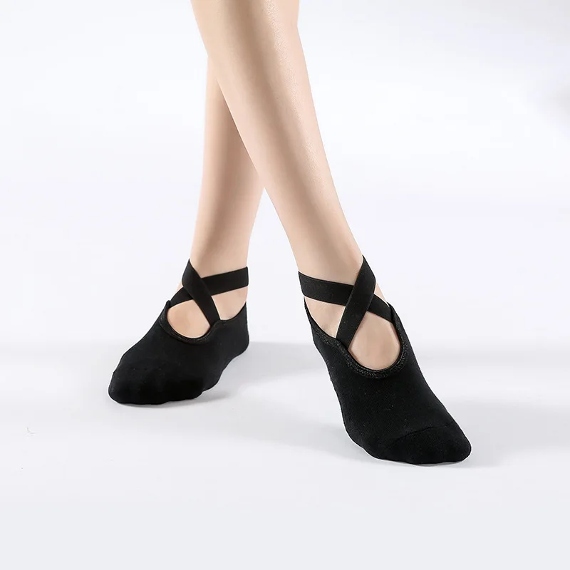 Women High Quality Breathable Yoga Socks Silicone Non-Slip Bandage Pilates Sock Ladies Ballet Dance Fitness Workout Cotton Socks