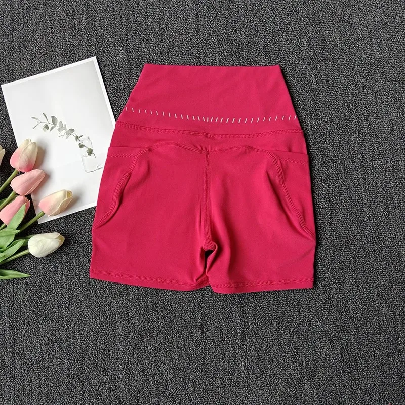 High Waist Women's Sports Yoga Shorts Quick Drying Hip Lift Fitness Running Cycling 3-Point Quick Dry Yoga Shorts Gym Shorts