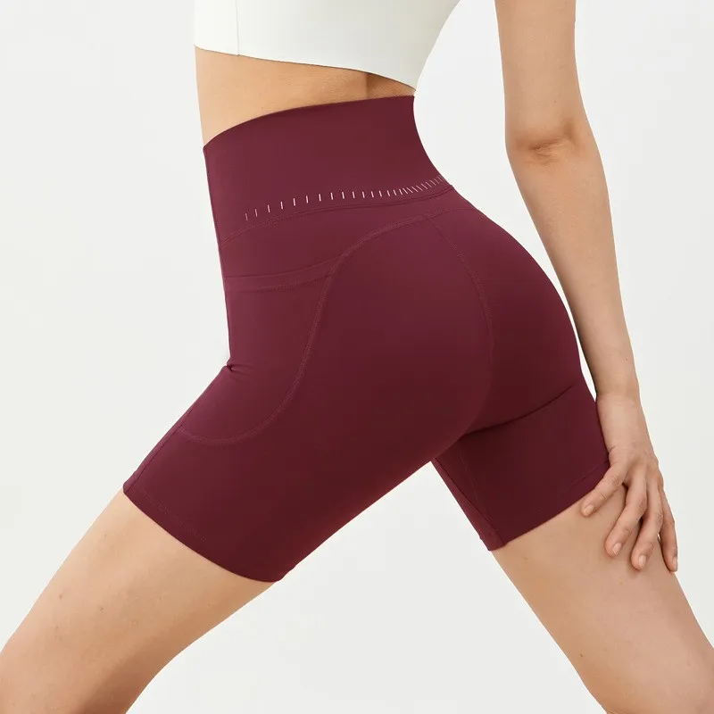 High Waist Women's Sports Yoga Shorts Quick Drying Hip Lift Fitness Running Cycling 3-Point Quick Dry Yoga Shorts Gym Shorts