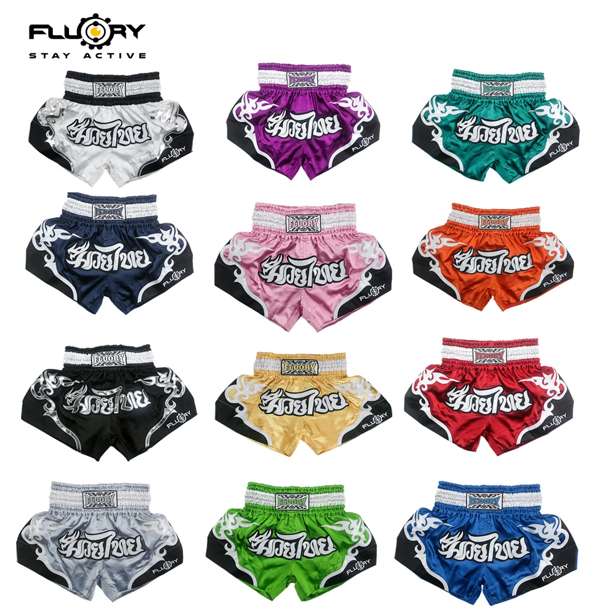 FLOURY Tai Boxing Shorts For Men And Women Martial Arts Training Apparel Boxing Pants With Logo Option Free Shipping MMA Shorts