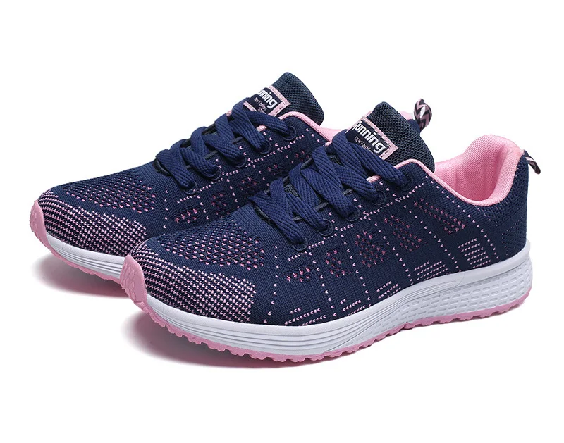 Women Casual Shoes Fashion Breathable Walking Mesh FlatShoesSneakers White Female Footwear