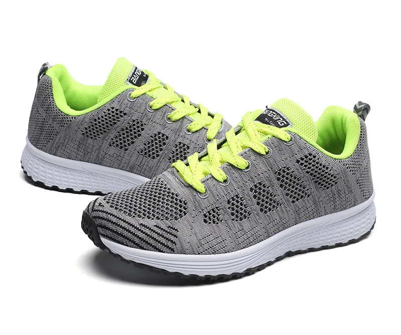 Women Casual Shoes Fashion Breathable Walking Mesh FlatShoesSneakers White Female Footwear