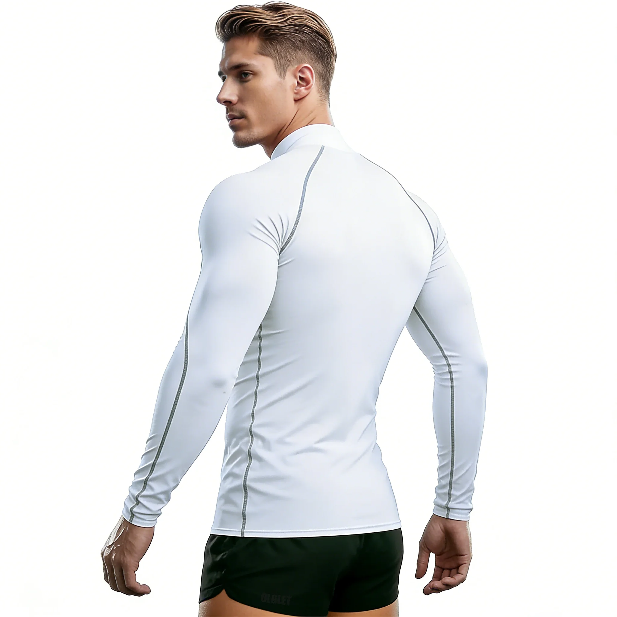 Sport T-shirt Men Compression Running Shirt Elastic Long Sleeve Fitness Athletic Top Gym Workout Undershirt Sportwear