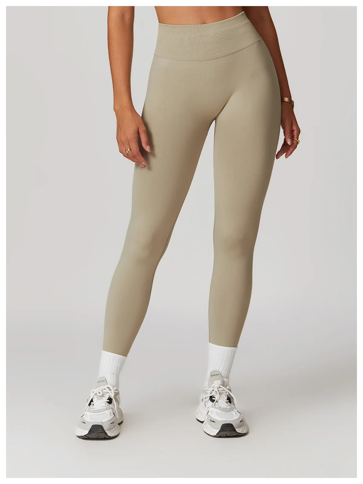 Seamless Fitness Leggings Women Sport High Waist Elastic Ribbed Yoga Leggings Gym Jogging Quick Dry Push Up Slim Pants Female