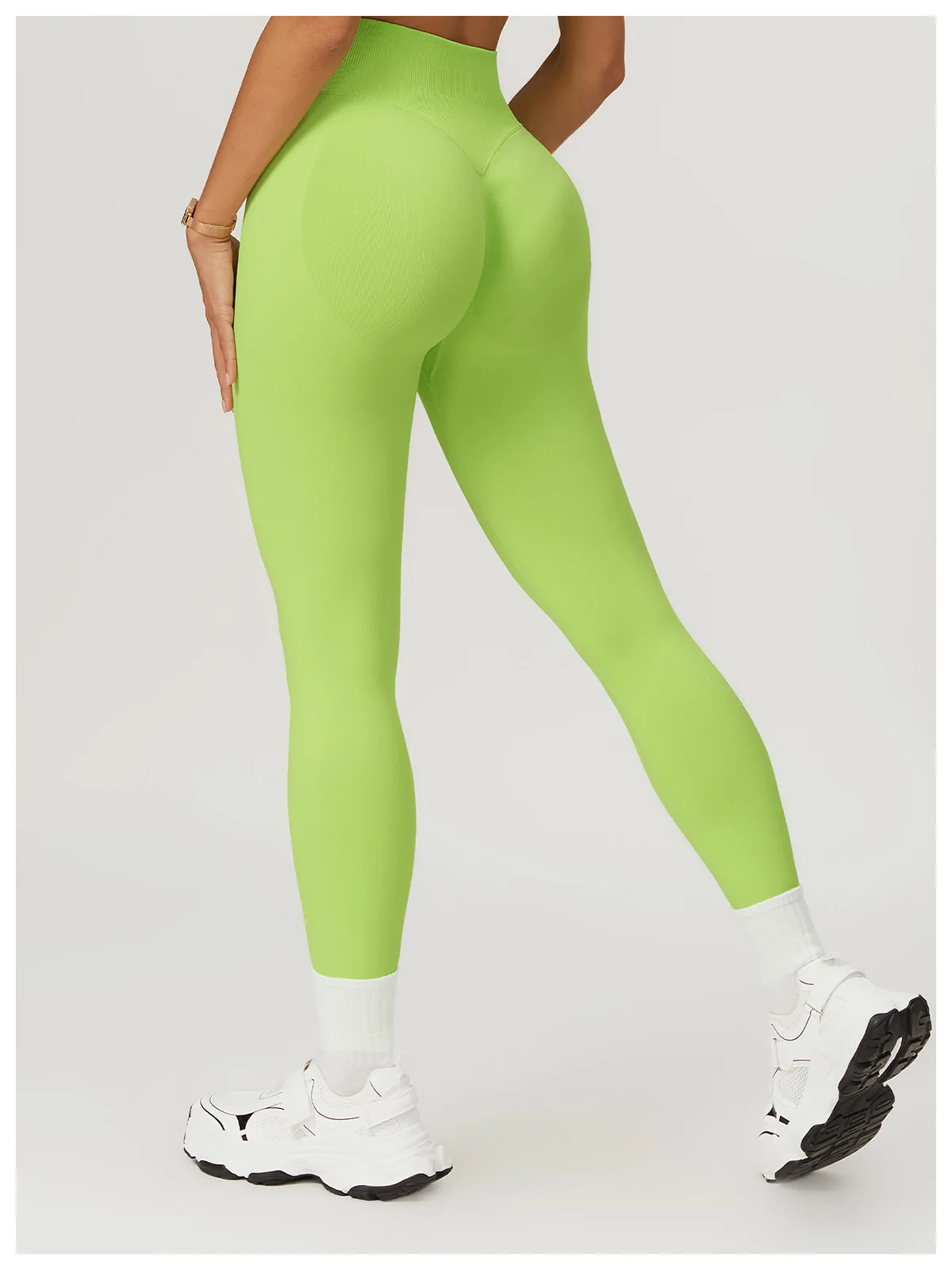Seamless Fitness Leggings Women Sport High Waist Elastic Ribbed Yoga Leggings Gym Jogging Quick Dry Push Up Slim Pants Female
