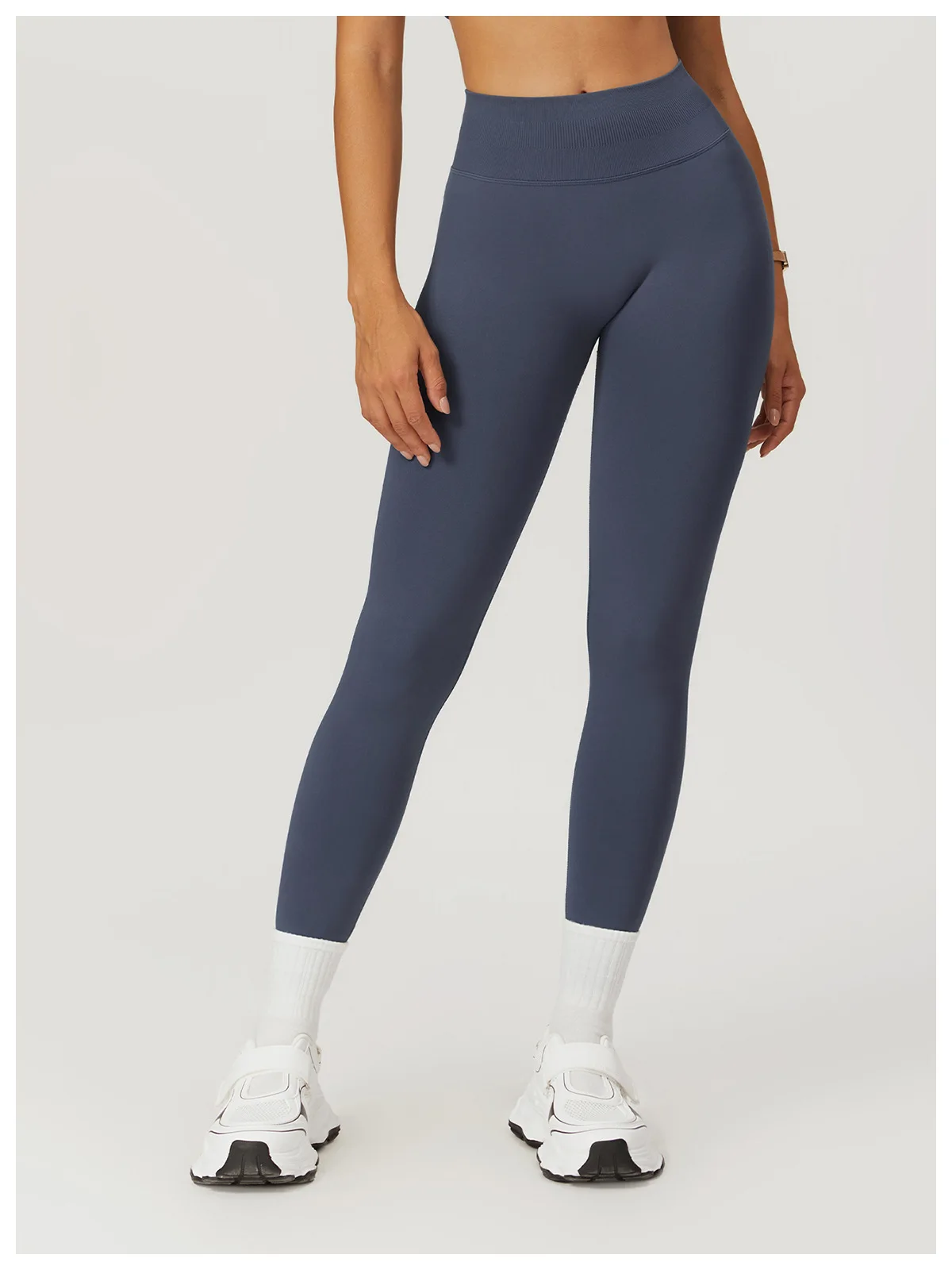 Seamless Fitness Leggings Women Sport High Waist Elastic Ribbed Yoga Leggings Gym Jogging Quick Dry Push Up Slim Pants Female