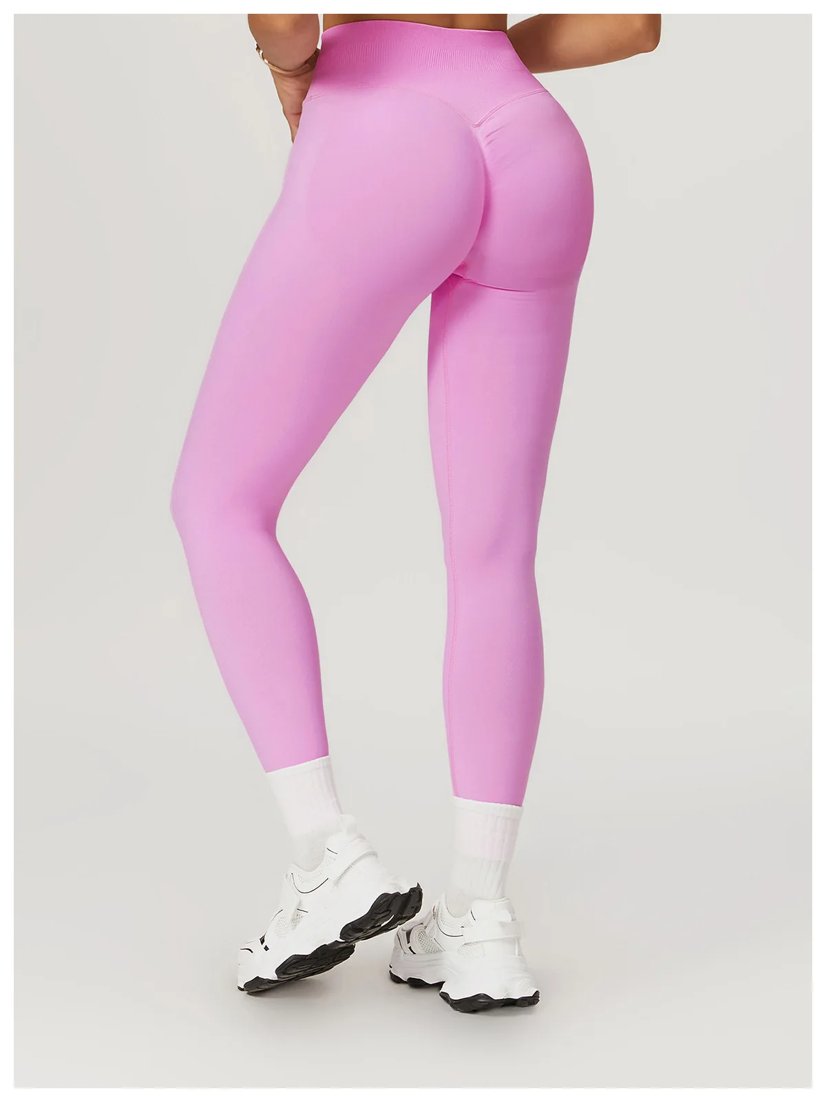 Seamless Fitness Leggings Women Sport High Waist Elastic Ribbed Yoga Leggings Gym Jogging Quick Dry Push Up Slim Pants Female