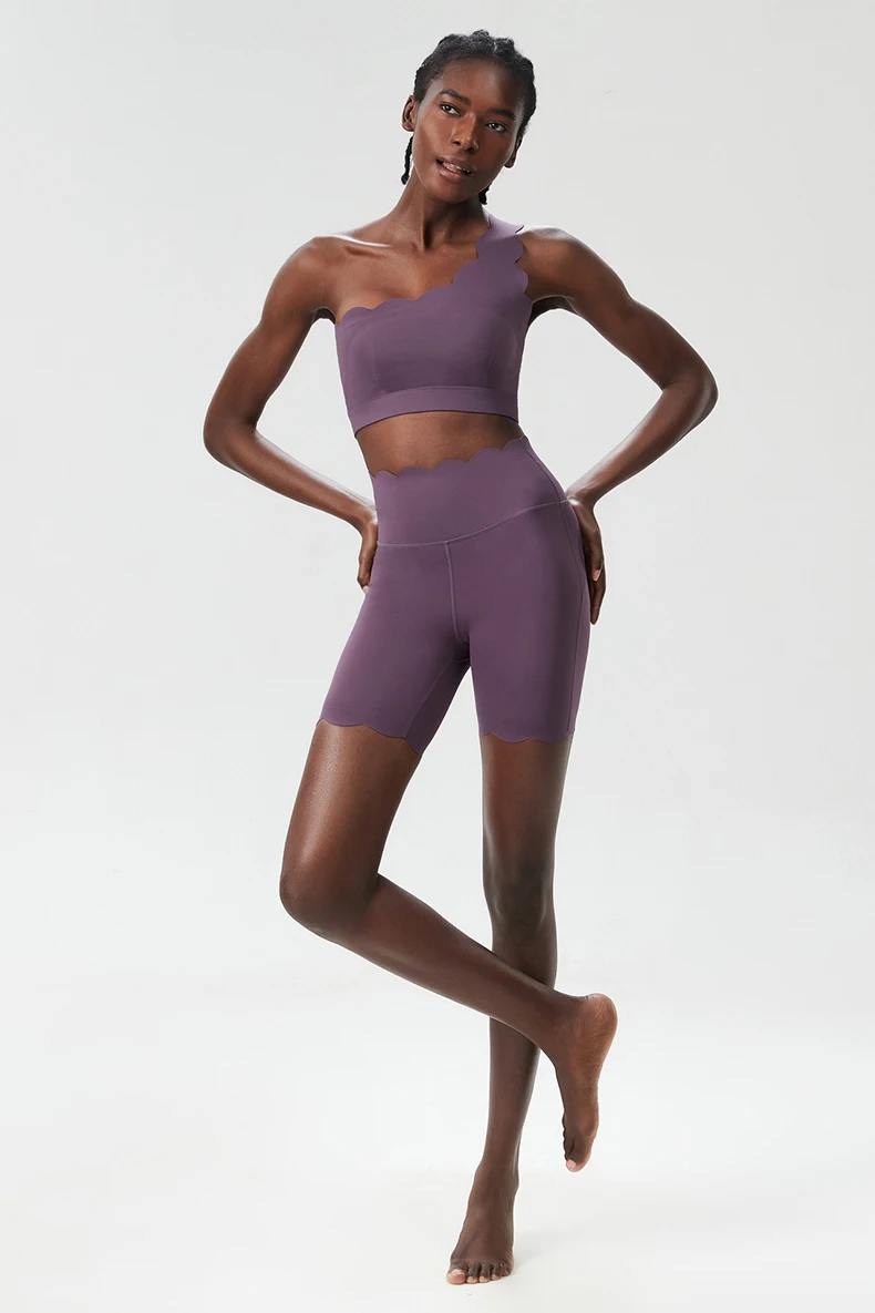 Women Summer Short Sportswear Solid Color Two Pieces Fitness Yoga Set Breathable Quick Dry Running Suit Female Workout Clothes