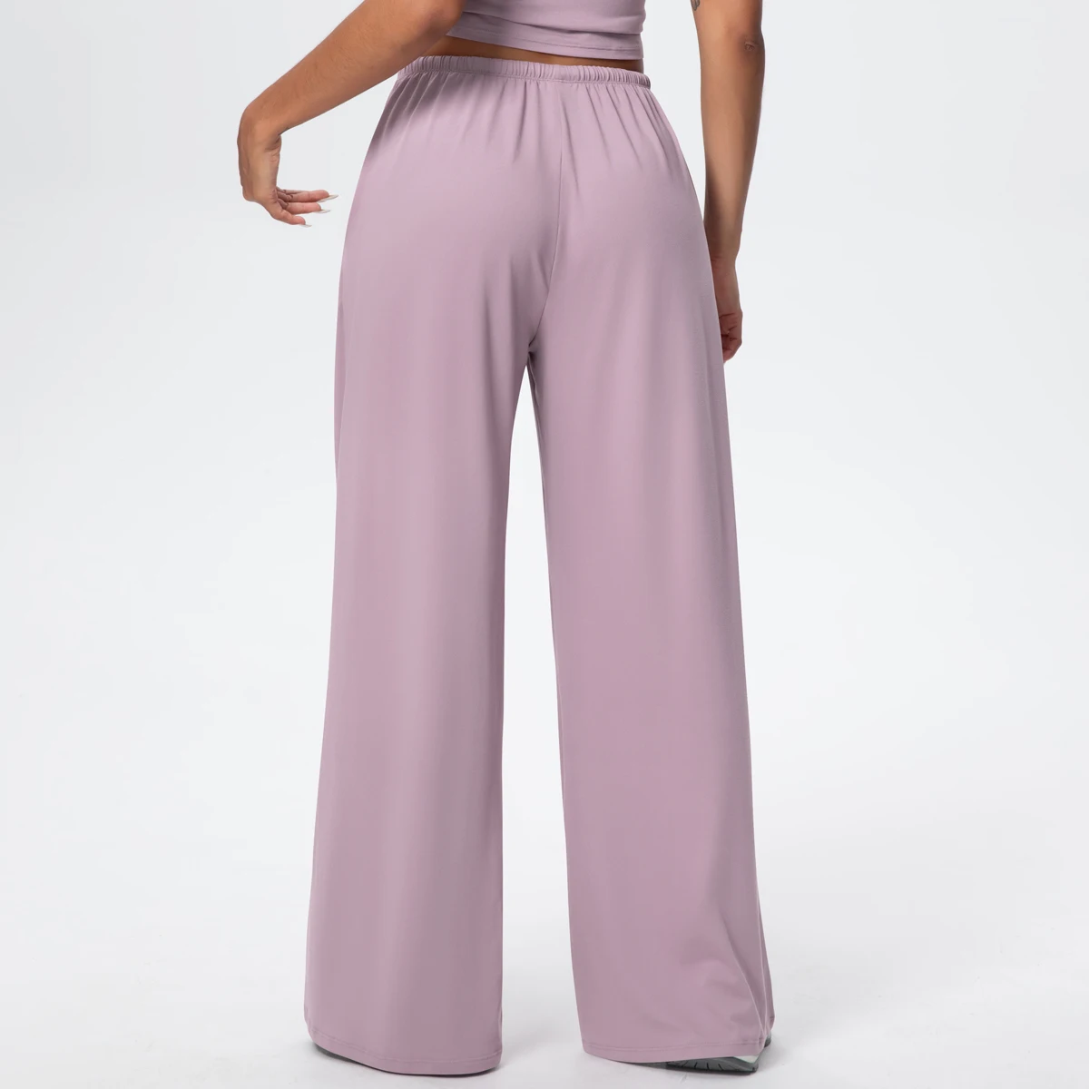 Breathable Solid Color Loose Yoga Pencil Pants Lifting Buttocks Sports Quick Drying Wide Leg Pants With Pockets Gym Yoga Pants