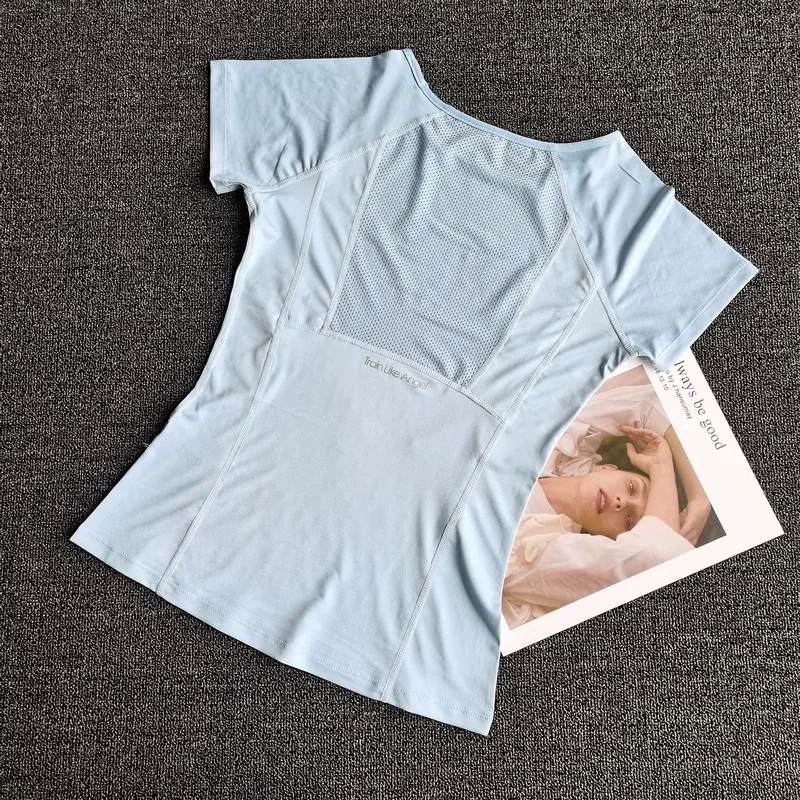 Outdoor Sports Shirt Sportswear Yoga Wear Women's Sports T-Shirt Fitness Clothes Running Yoga Top Female Workout Tops T-shirt
