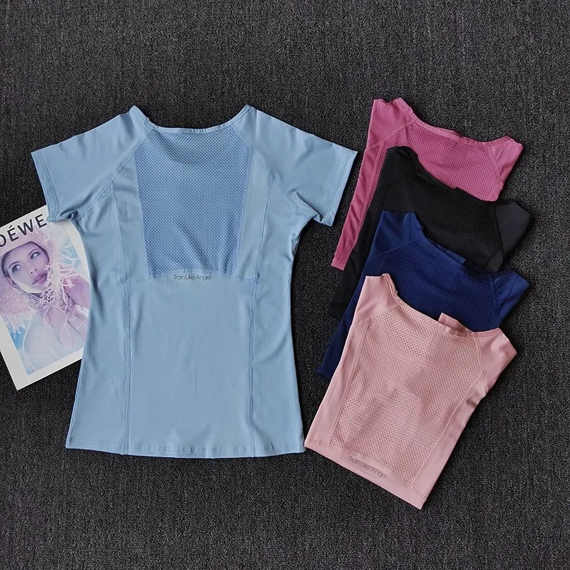 Outdoor Sports Shirt Sportswear Yoga Wear Women's Sports T-Shirt Fitness Clothes Running Yoga Top Female Workout Tops T-shirt