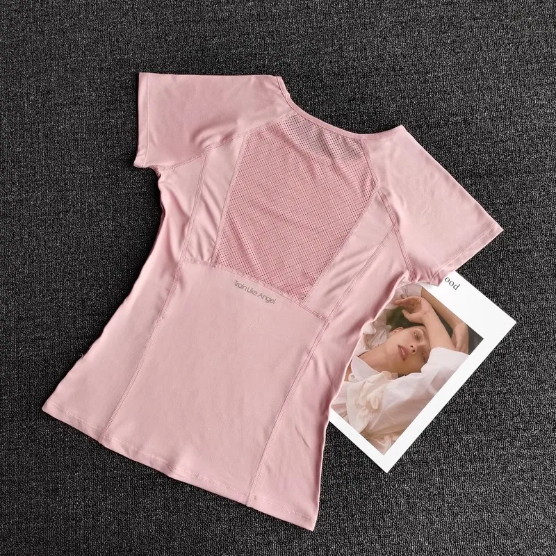 Outdoor Sports Shirt Sportswear Yoga Wear Women's Sports T-Shirt Fitness Clothes Running Yoga Top Female Workout Tops T-shirt