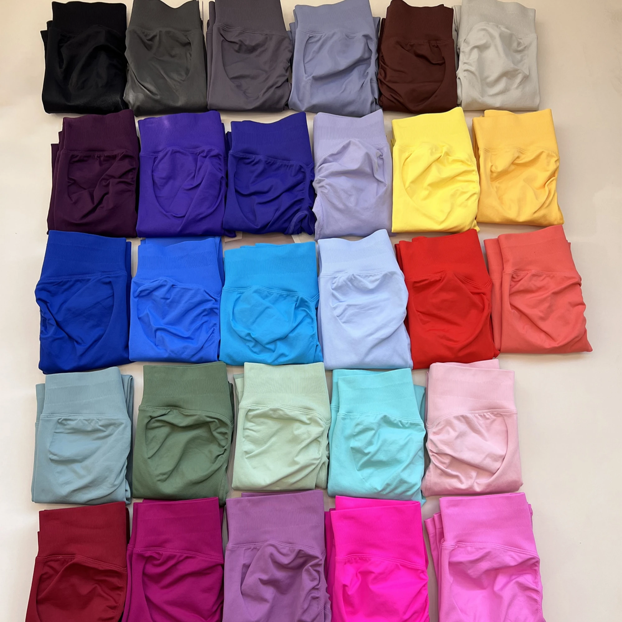Women Sports Leggings Seamless Yoga Long Pants Low Band Fitness Leggings Compress The Hips Tights Gym Workout Pants