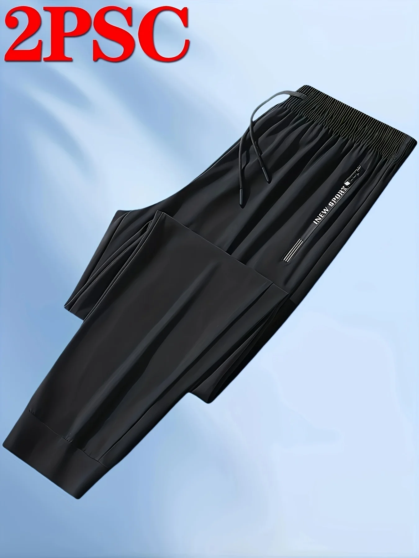 2-Pack Men's Sports Trousers High Stretch Men's Jogging Pants Quick-Drying Sweatpants Baggy Man Fishing Gym Sportswear Pants
