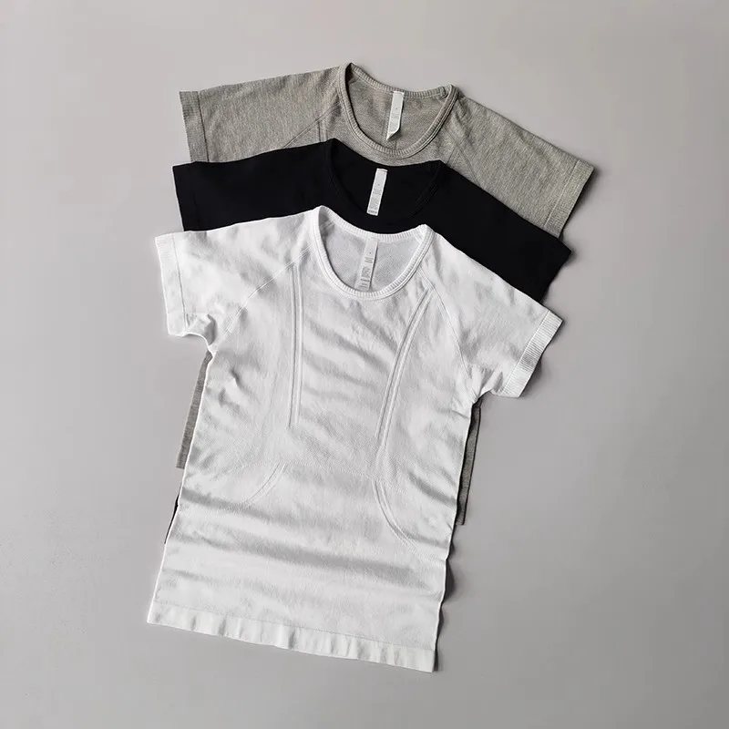Summer Women's Short Sleeve Yoga T-Shirt Sports Shirt Gym Clothes Fitness Blouse Running Sweatshirt Casual Yoga Clothing Top