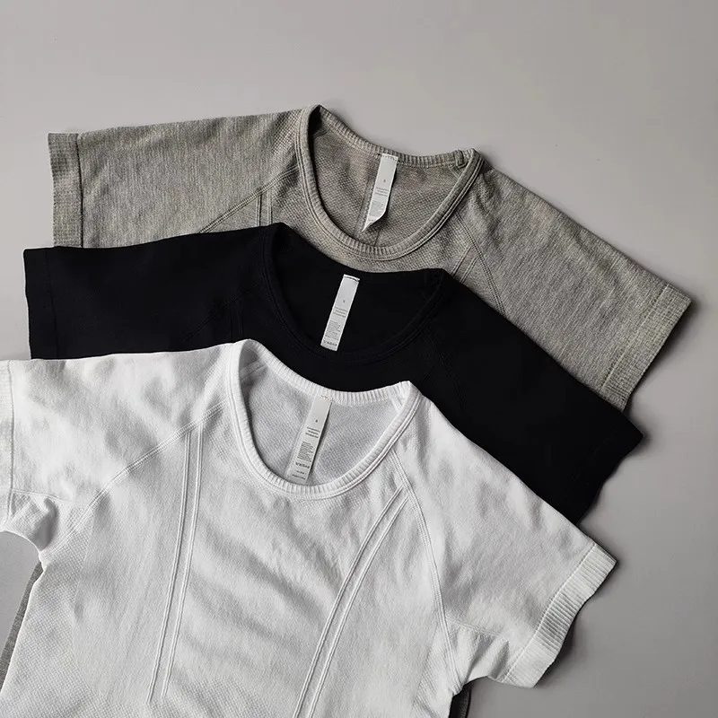 Summer Women's Short Sleeve Yoga T-Shirt Sports Shirt Gym Clothes Fitness Blouse Running Sweatshirt Casual Yoga Clothing Top