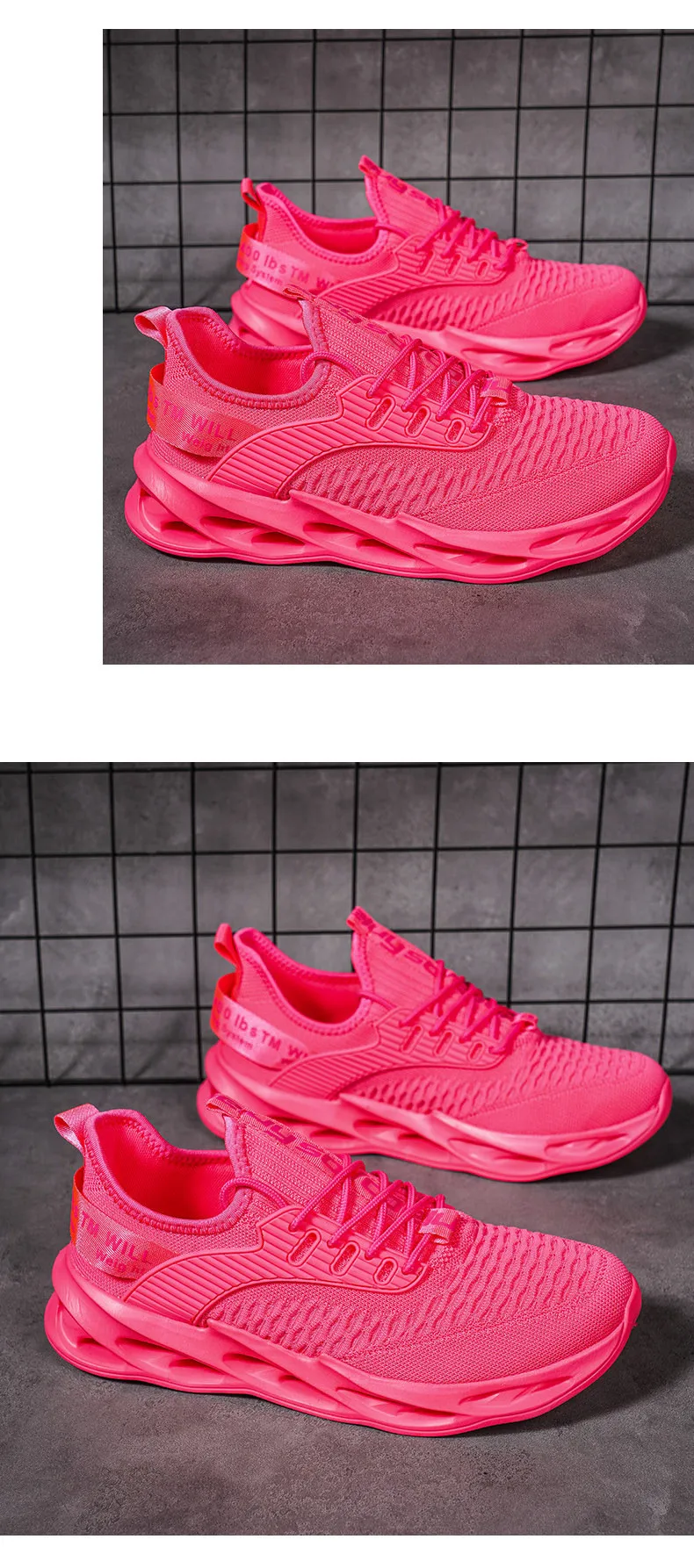Hot Sale Summer Pink Casual Sneakers Women Men Blade Shoes Big Size 46 Light Breathable Running Shoes Men Mesh Sports Sneakers