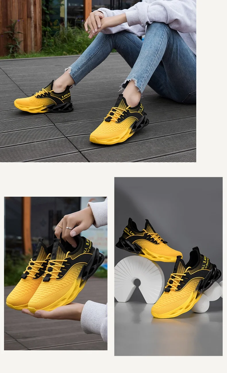 Hot Sale Summer Pink Casual Sneakers Women Men Blade Shoes Big Size 46 Light Breathable Running Shoes Men Mesh Sports Sneakers