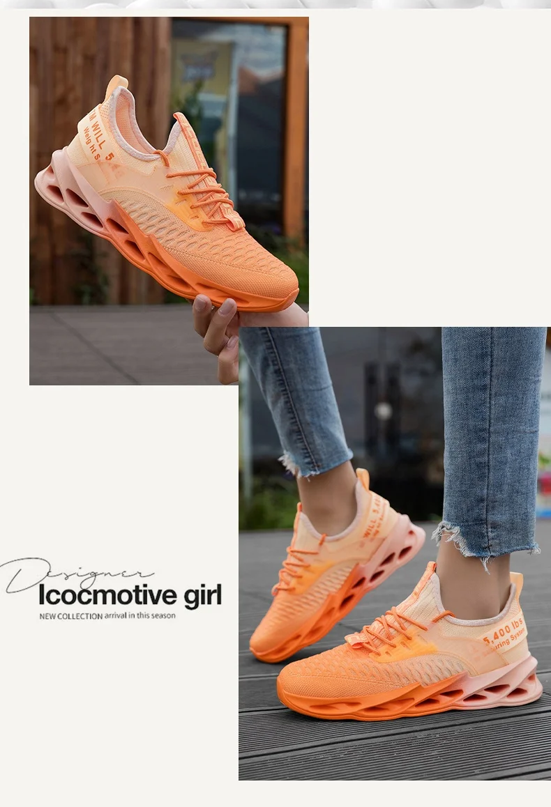 Hot Sale Summer Pink Casual Sneakers Women Men Blade Shoes Big Size 46 Light Breathable Running Shoes Men Mesh Sports Sneakers