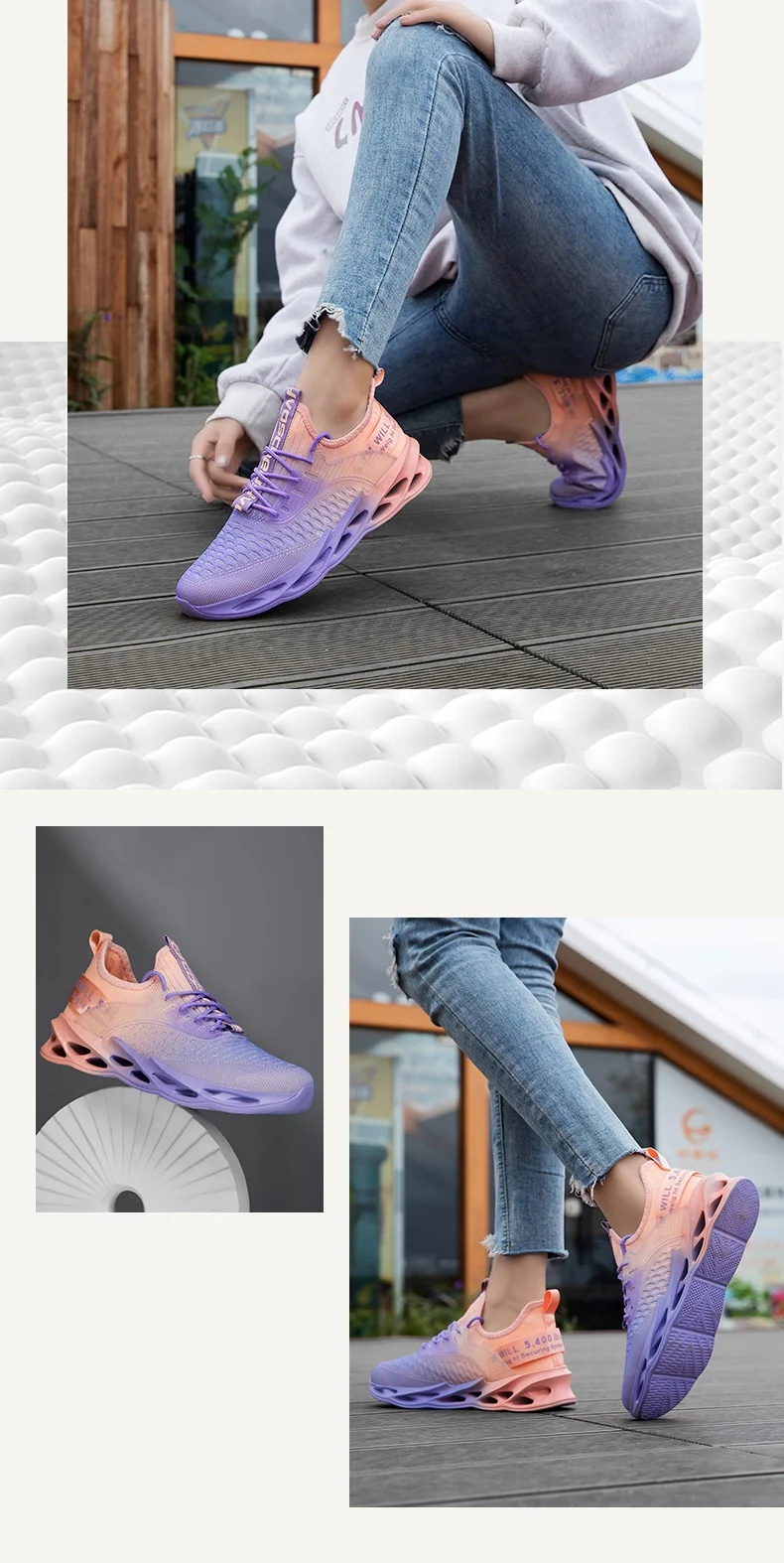 Hot Sale Summer Pink Casual Sneakers Women Men Blade Shoes Big Size 46 Light Breathable Running Shoes Men Mesh Sports Sneakers