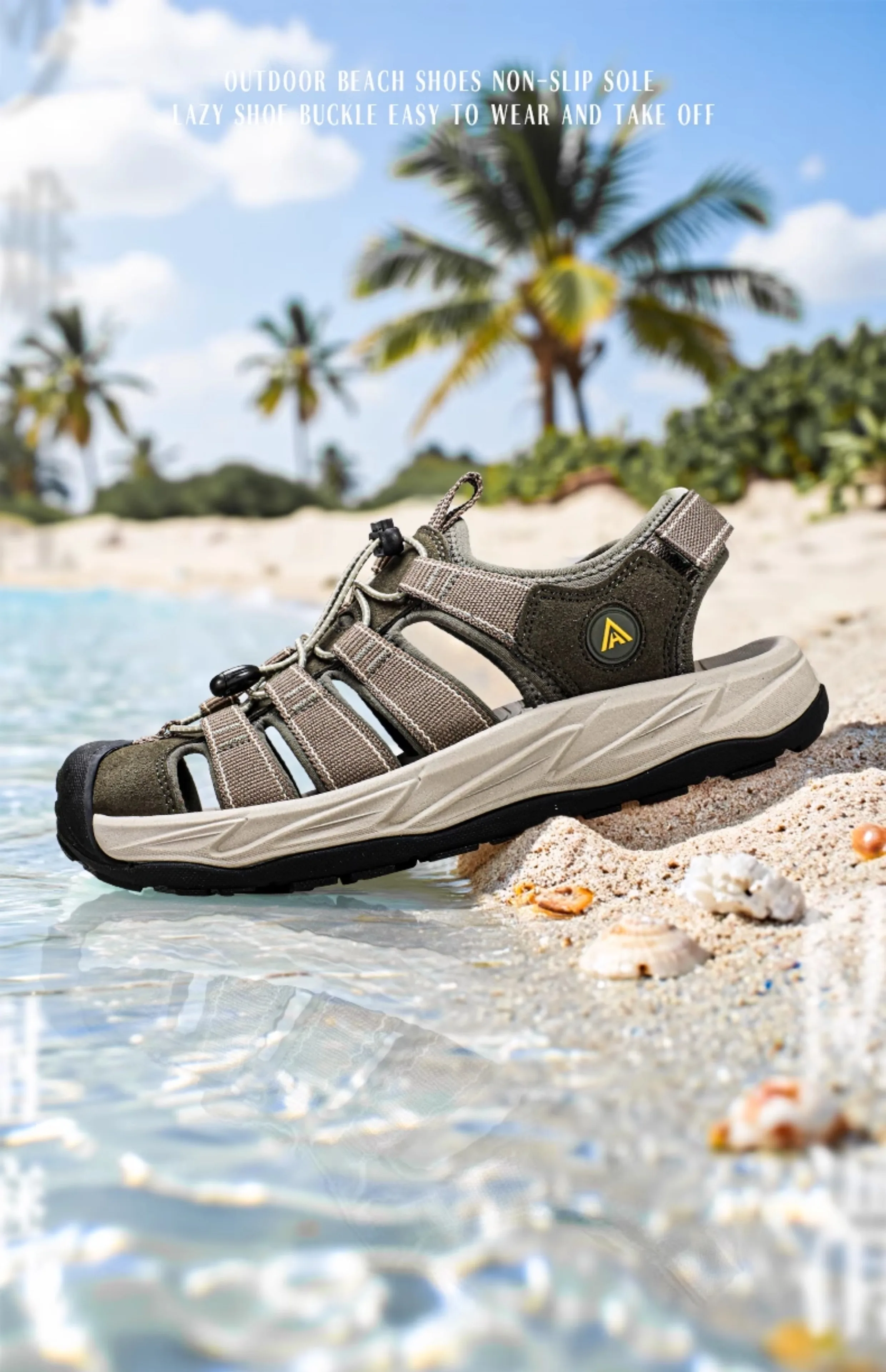 HUMTTO Sandals men outdoor Upstream Shoes Aqua Shoes Wading Sneakers lightweight quick-drying beach water shoes women breathable