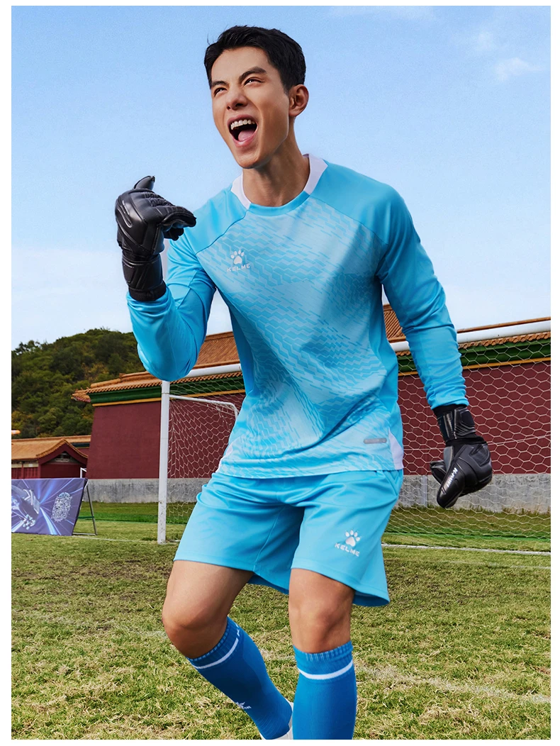 Kelme Goalkeeper Goalkeeper Goalkeeper Clothing Set Football Equipment Long Sleeve Football Clothing Adult Running Clothing