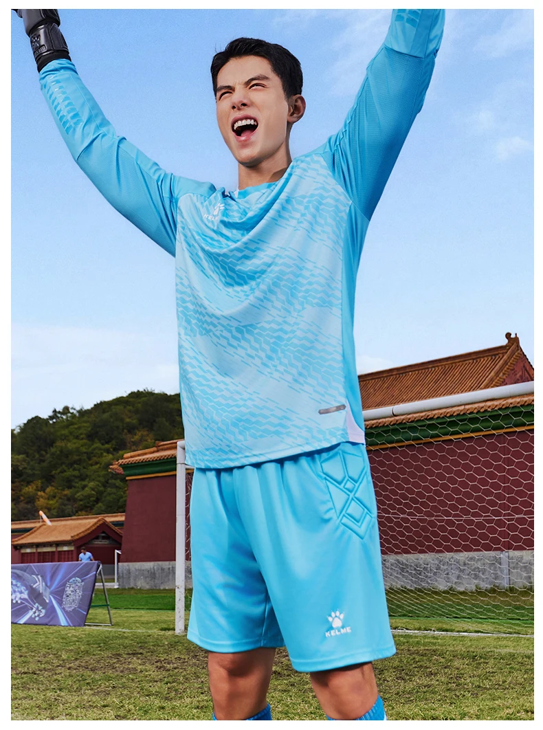 Kelme Goalkeeper Goalkeeper Goalkeeper Clothing Set Football Equipment Long Sleeve Football Clothing Adult Running Clothing