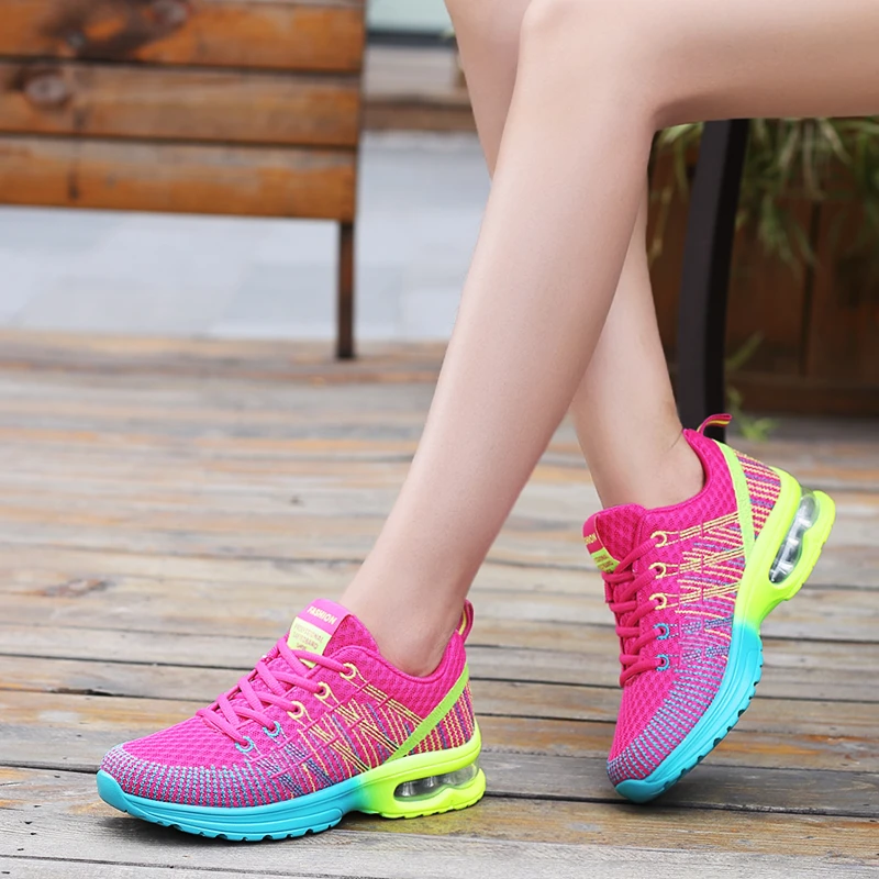 Women Sports Shoes Outdoor High Quality Running Shoes Breathable Athletics Casual Sneaker Ladies Non-slip Sport Walking Shoes