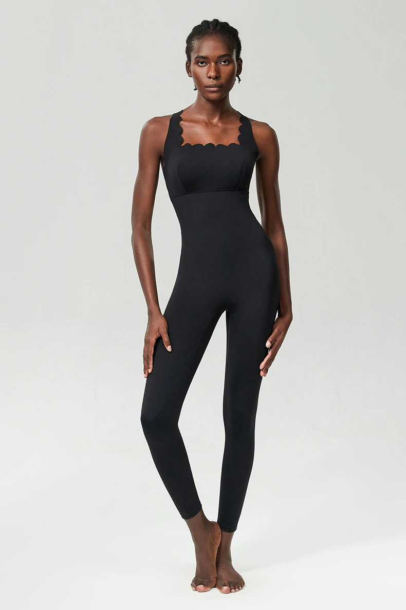 One Piece Gym Running Suit Women Stretch Soft Slim Fit Yoga Jumpsuit Breathable Super Stretch Workout Clothes Female Sportswear