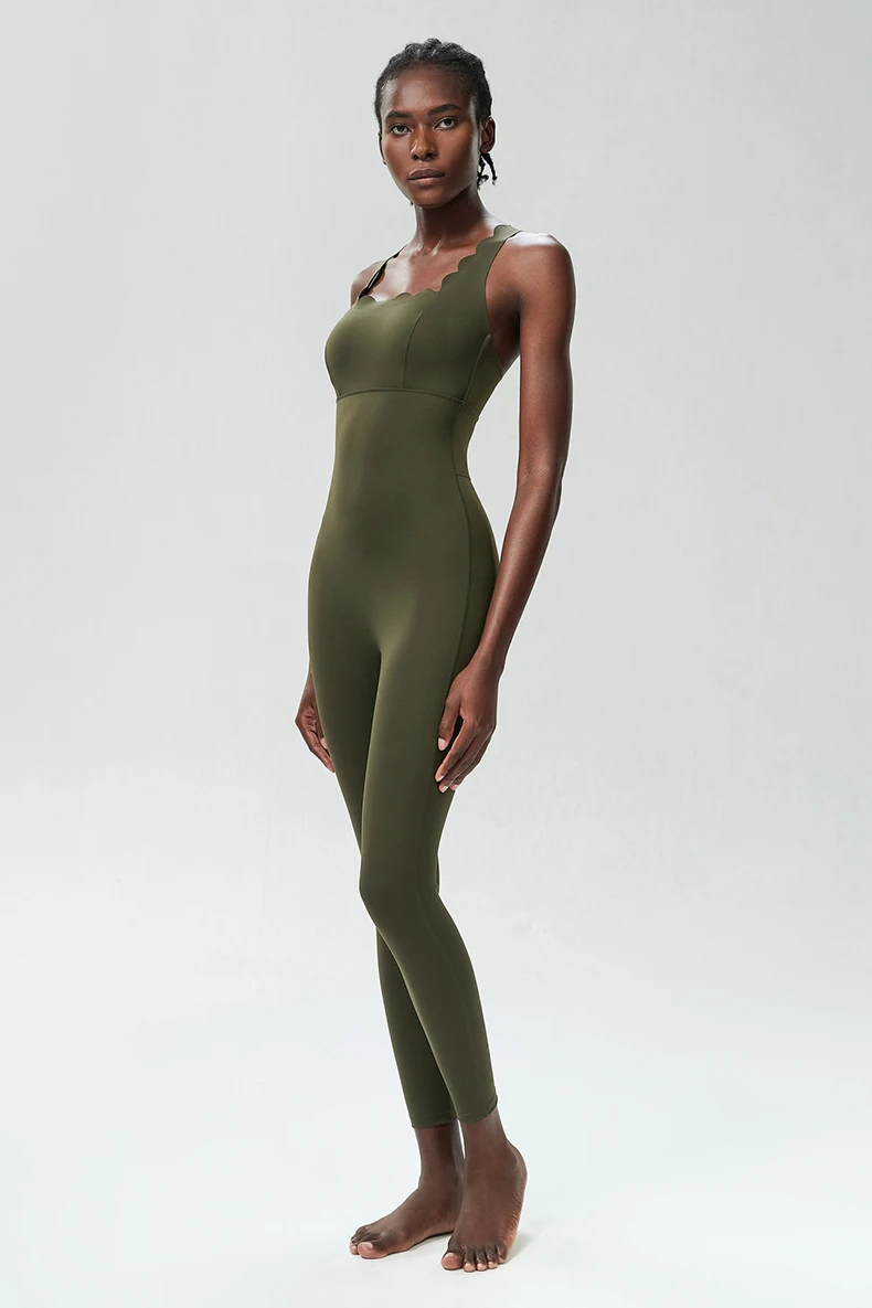One Piece Gym Running Suit Women Stretch Soft Slim Fit Yoga Jumpsuit Breathable Super Stretch Workout Clothes Female Sportswear