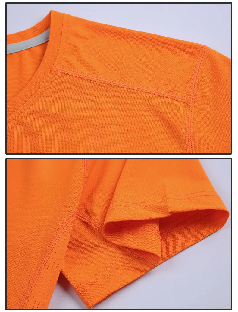 Dry Fit Men Running Shirt Tops Fitness Compression Gym Polyester Sports T-shirt Outdoor Workout Training Muscle Fit Clothing