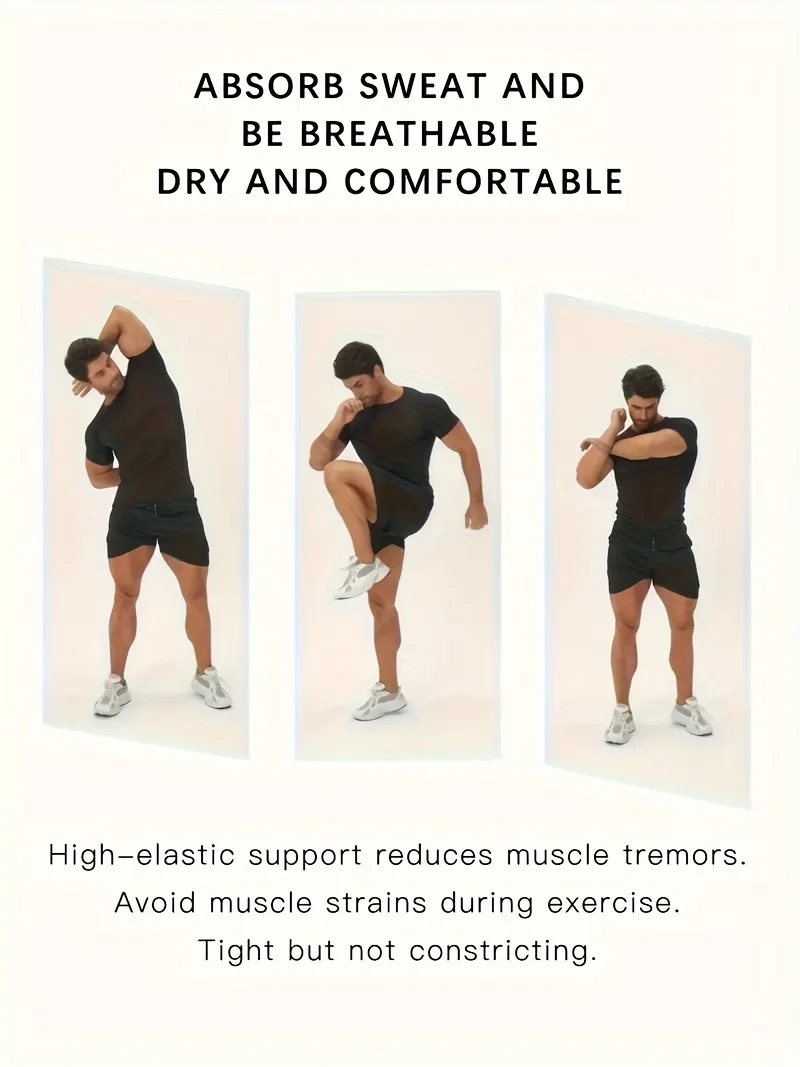 Gym Hub Printed Men's Compression T-Shirt Gym Workout Sport Quick Dry Tight Shirts Outdoor Training Fitness Elasticity Tops Tee