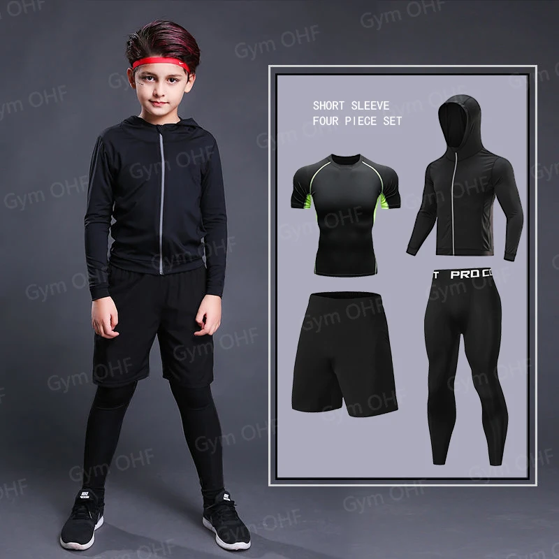 T Shirt Children Compression Running For Kids Long Sleeve Sportswear Bodybuilding Workout Shirts Slim Fitness Rashguard