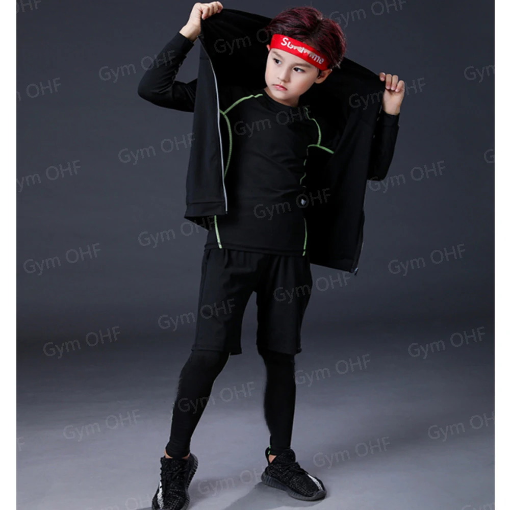 T Shirt Children Compression Running For Kids Long Sleeve Sportswear Bodybuilding Workout Shirts Slim Fitness Rashguard