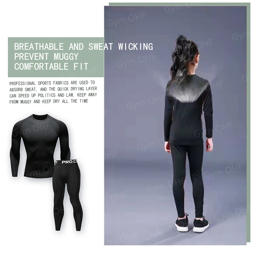 T Shirt Children Compression Running For Kids Long Sleeve Sportswear Bodybuilding Workout Shirts Slim Fitness Rashguard