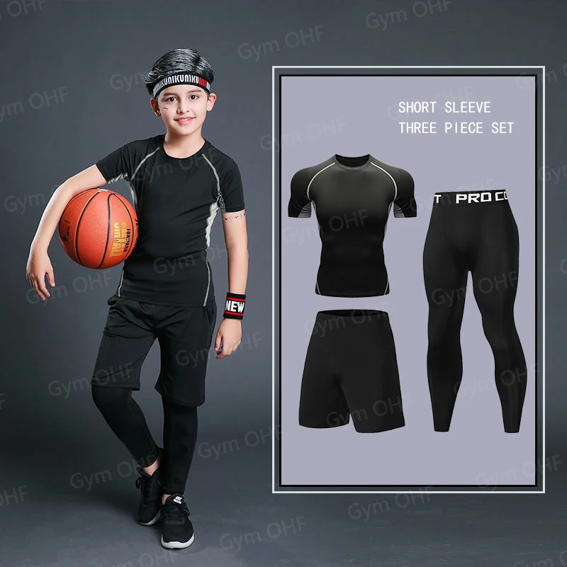 T Shirt Children Compression Running For Kids Long Sleeve Sportswear Bodybuilding Workout Shirts Slim Fitness Rashguard