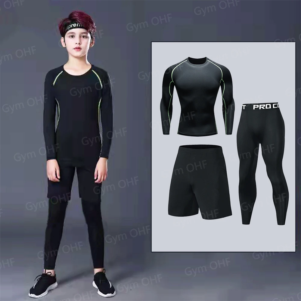 T Shirt Children Compression Running For Kids Long Sleeve Sportswear Bodybuilding Workout Shirts Slim Fitness Rashguard