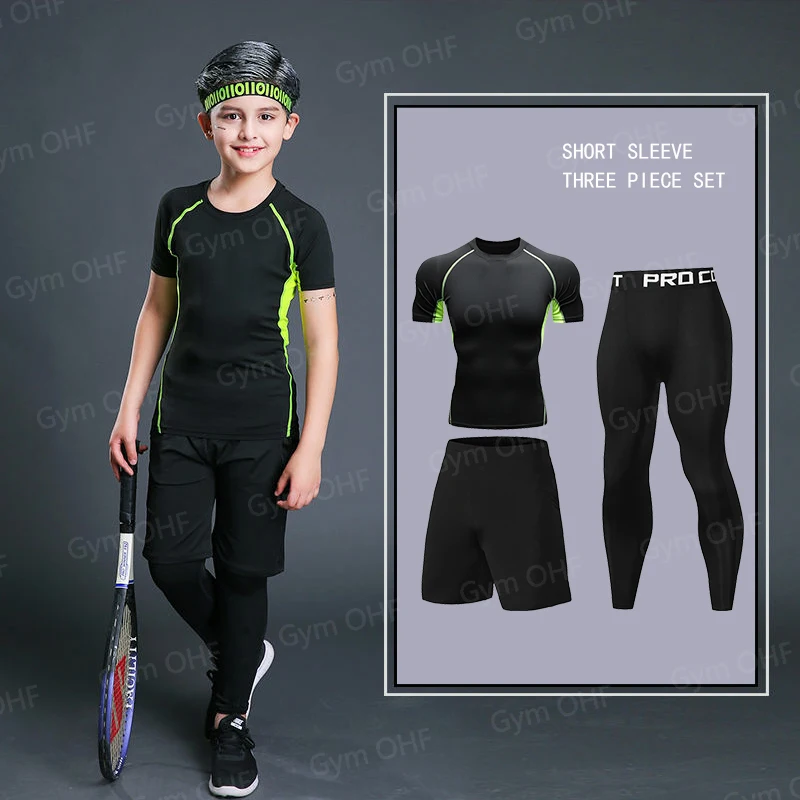 T Shirt Children Compression Running For Kids Long Sleeve Sportswear Bodybuilding Workout Shirts Slim Fitness Rashguard