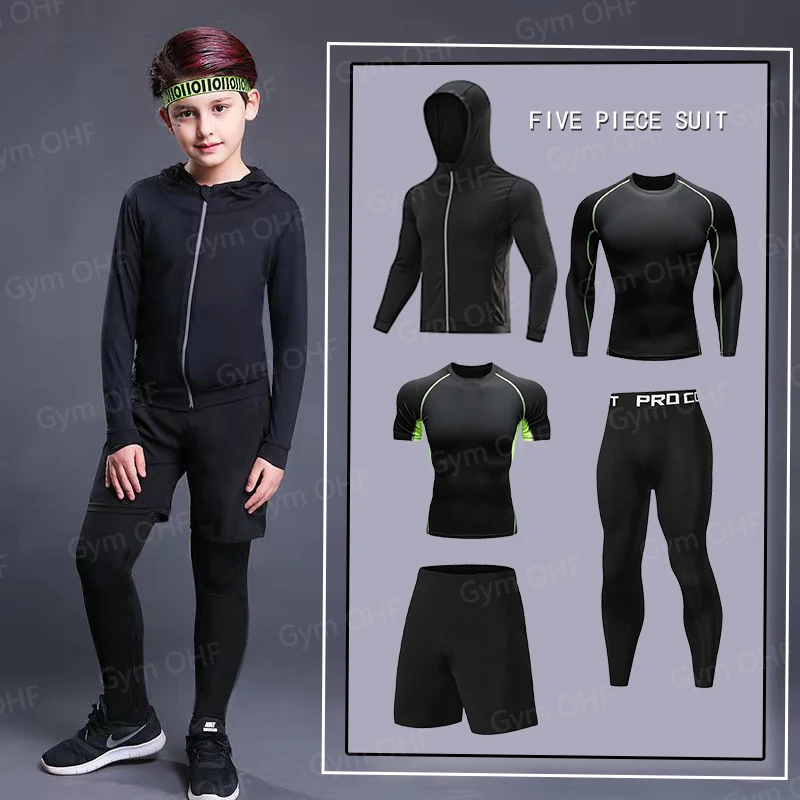 T Shirt Children Compression Running For Kids Long Sleeve Sportswear Bodybuilding Workout Shirts Slim Fitness Rashguard