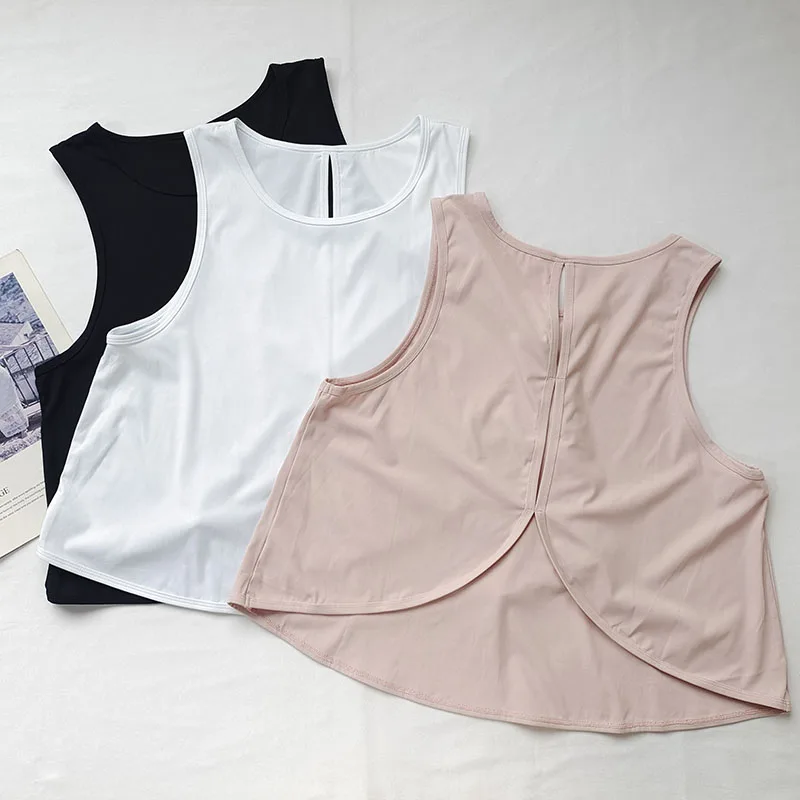 Women's Quick-Dry Sleeveless Cutout Back Sports Top & Tank - Yoga Cover-Up for Gym, Running & Training