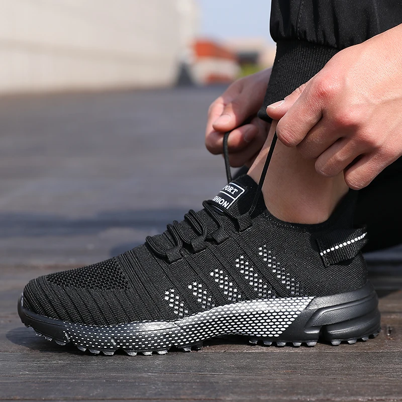 Men Casual Sneakers Mesh Lightweight Breathable Soft Soled Running Shoes Slip-on Male Flats Loafers Shoe Trainers Zapatos Hombre
