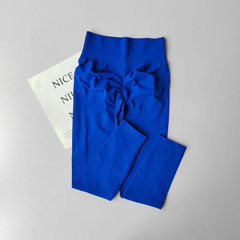 High Waist Belly-tightening Peach Buttocks Fitness Pants Unrestrained Cycling Pilates Skin-friendly High-elastic Yoga Leggings