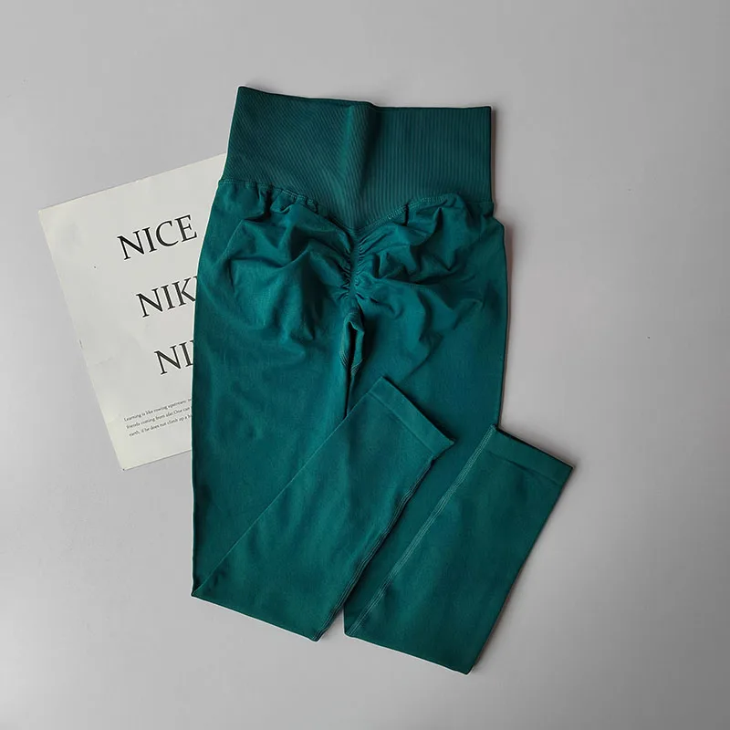 High Waist Belly-tightening Peach Buttocks Fitness Pants Unrestrained Cycling Pilates Skin-friendly High-elastic Yoga Leggings