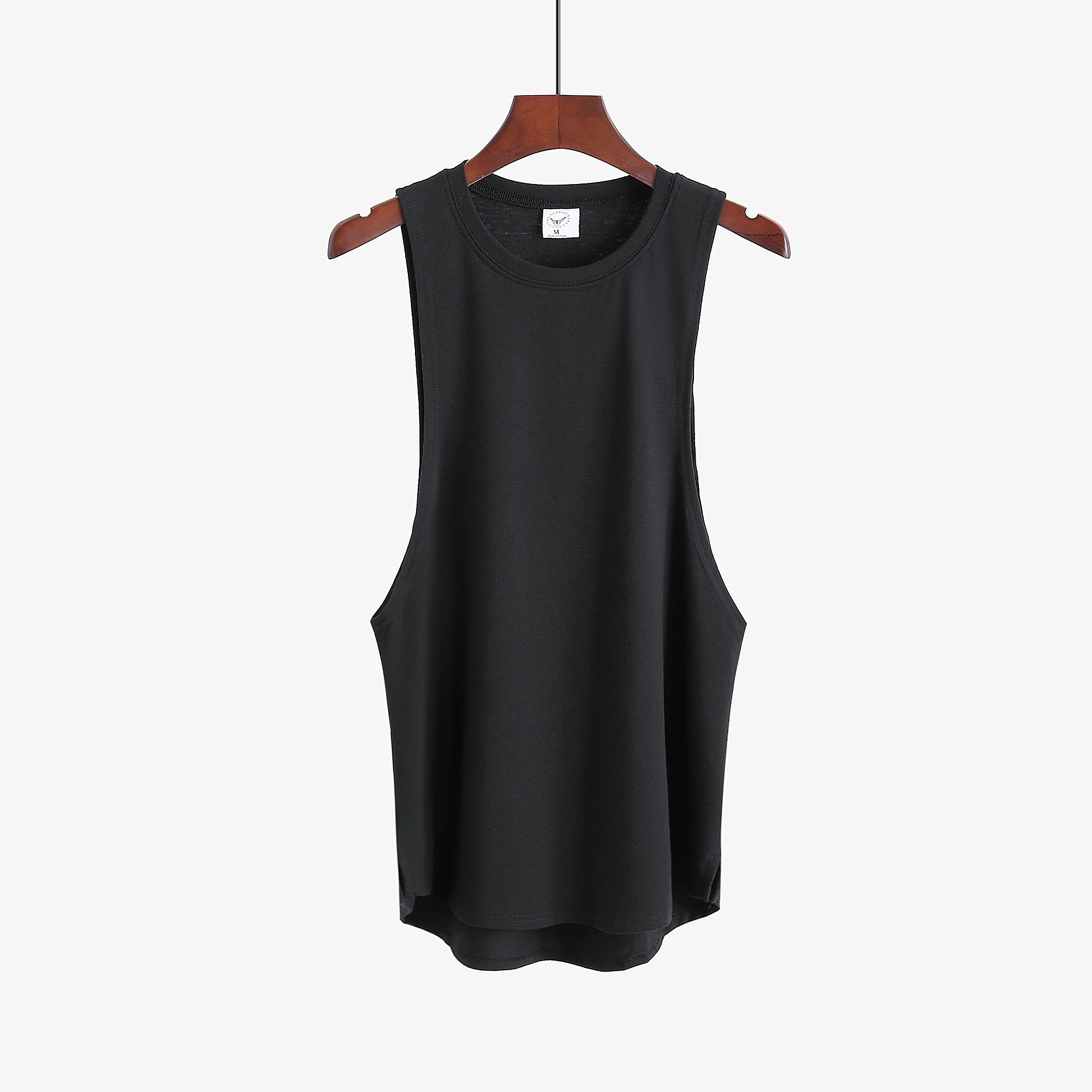 Grey Men's Sleeveless Tank Top Fitness Clothing Sportswear Gym Stringer Bodybuilding Undershirt Fashion Vest for Men