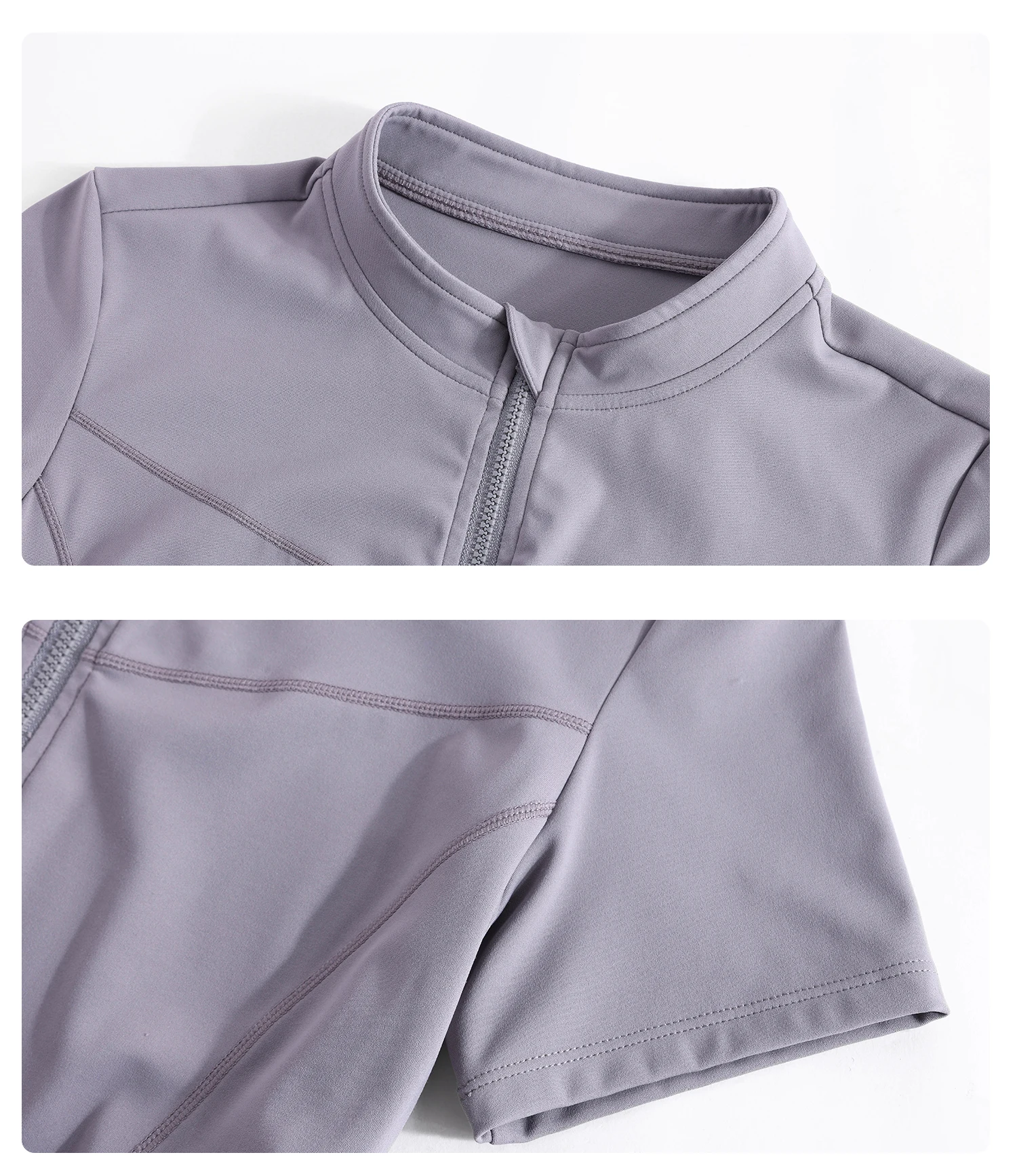 DRUR Yoga Shirts Women Short Sleeve Zipper Sports Tops Breathable Fitness T-Shirt Female Gym Clothing Running Top Yogawear 2025