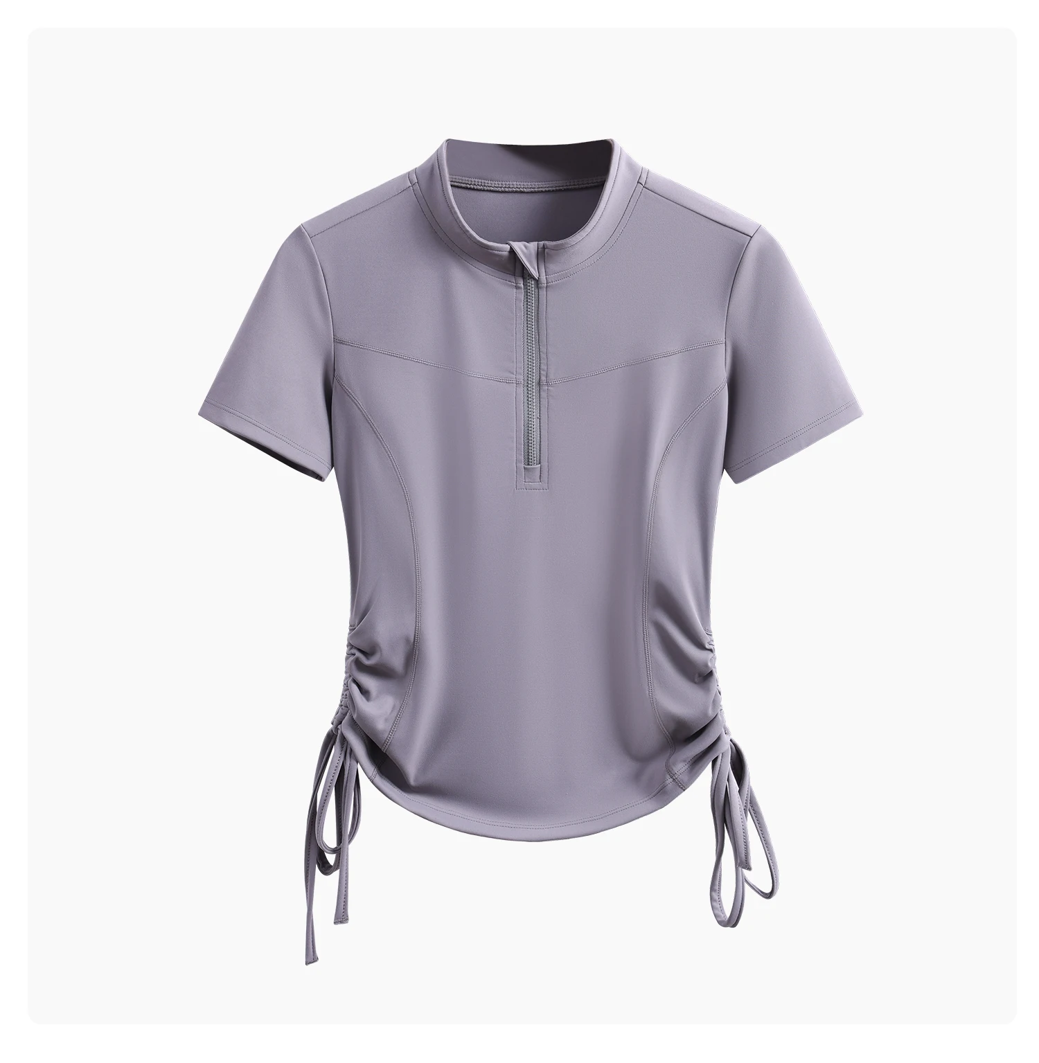 DRUR Yoga Shirts Women Short Sleeve Zipper Sports Tops Breathable Fitness T-Shirt Female Gym Clothing Running Top Yogawear 2025