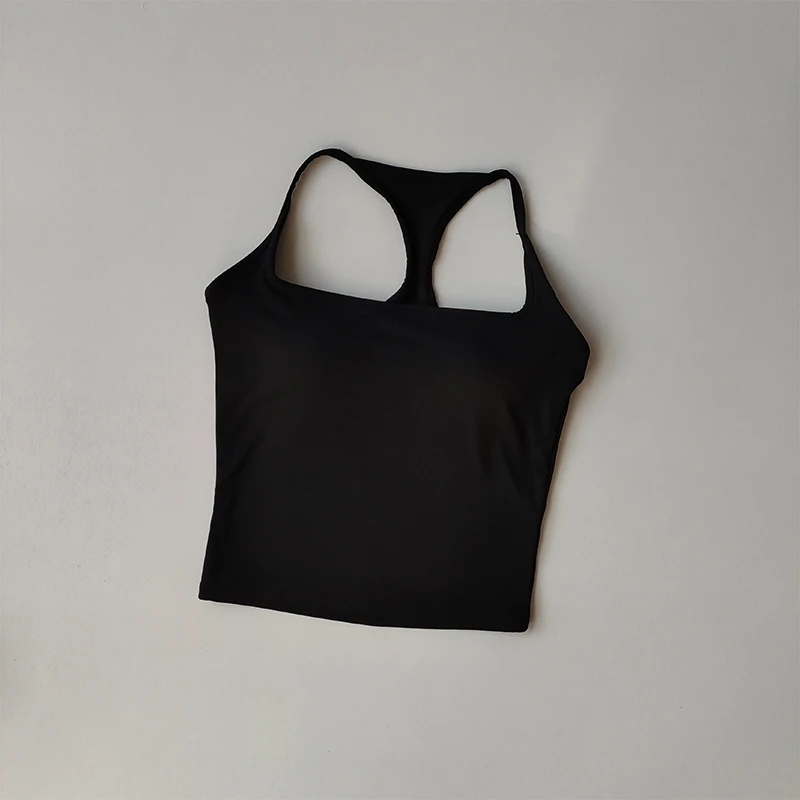 Sports and Fitness Vest with Chest Pad Summer Shockproof Beauty Back Nude Feeling Suit Pilates Training Yoga Top Yoga Clothing