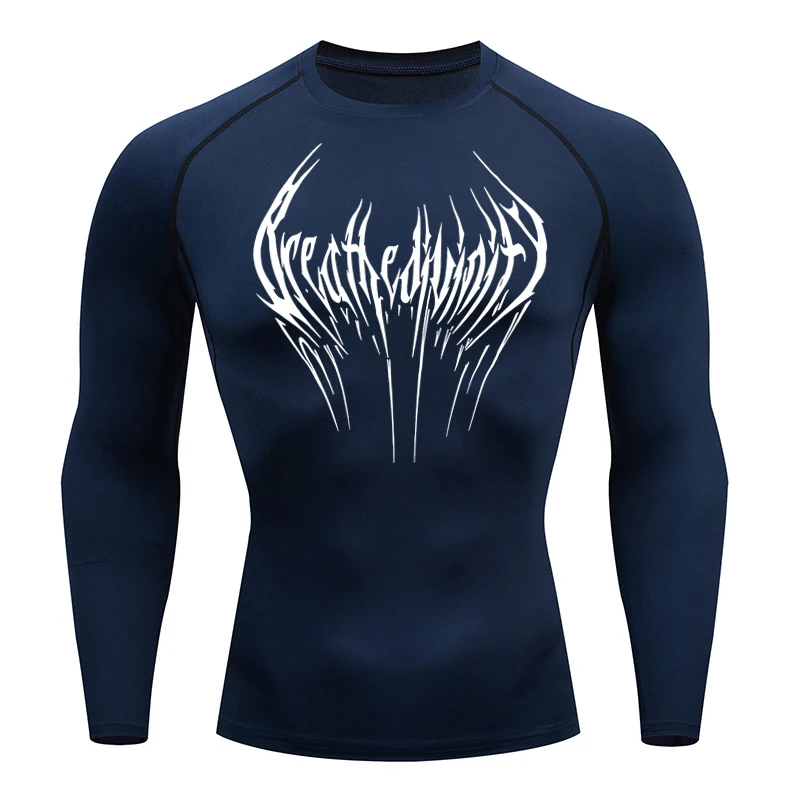 New Summer Running T-Shirt Men Short Sleeve Compression Shirt Gym Sports Top Black Quick Dry Breathable MMA Fitness Clothing
